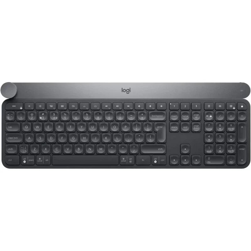 Logitech Craft Illuminated Wireless Keyboard, 2.4Ghz And Bluetooth, Programmable Input Dial, Multi-Device, Automatic Backlit Keys, Rechargeable, Pc/Mac/Laptop Qwerty US-International Layout - eBuy UAE